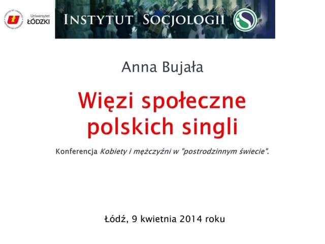 Social relations of single people i...