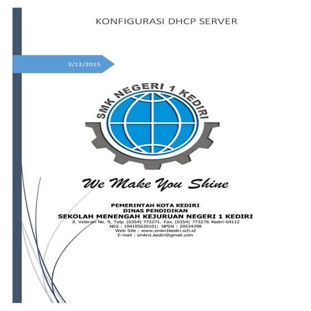 Konfigurasi dhcp server pada debian 7