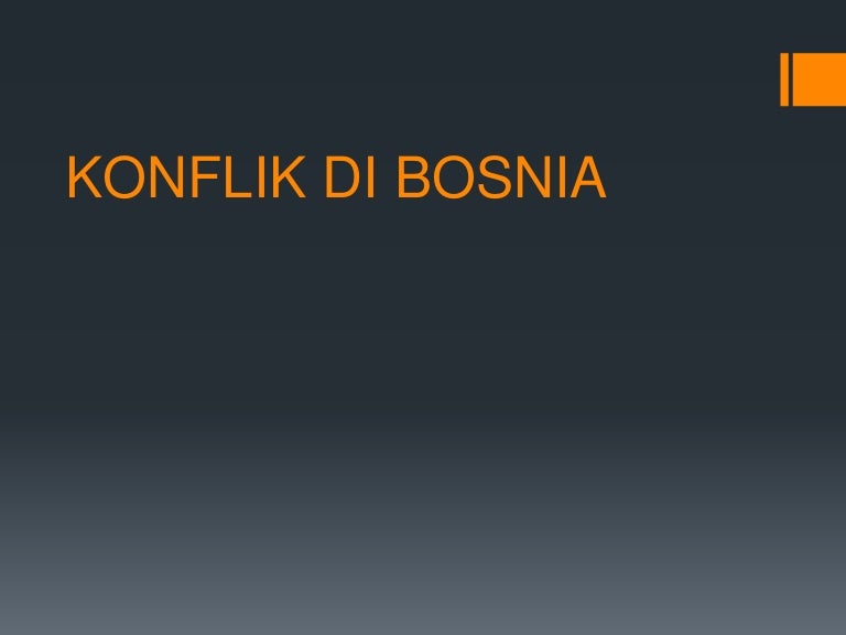 Konflik Di Bosnia