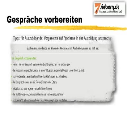 Probleme und Konflikte in der Berufsausbildung erkennen und Gespräche vorbere...