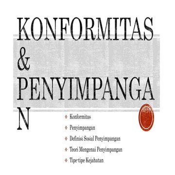 Konformitas & penyimpangan