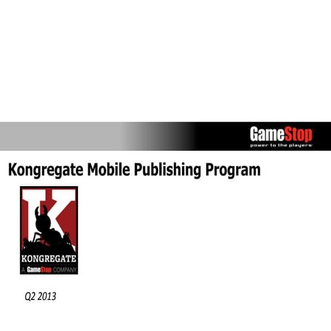 Kongregate Mobile Publishing Program
