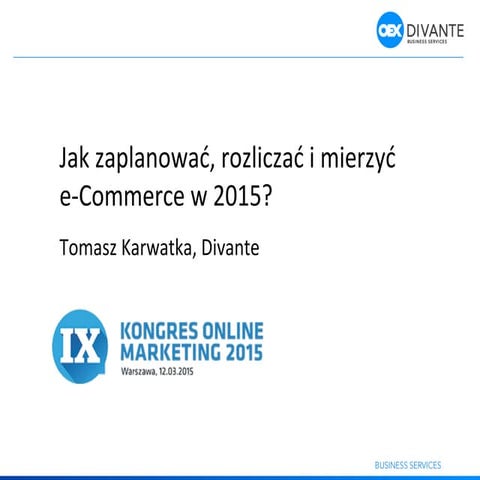 Jak mierzyć e-Commerce - Big Data w e-Commerce
