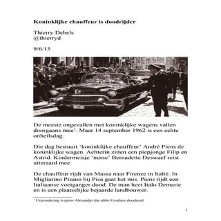 Koninklijke chauffeur is doodrijder