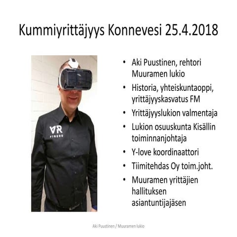 Konnevesi - kummiyrittäjyys 