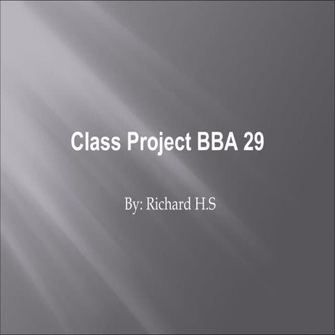 Class Project BBA 29