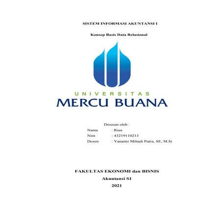 Konsep basis data relasional