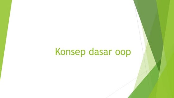 Konsep dasar oop