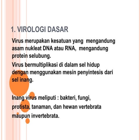 Konsep dasar virologi