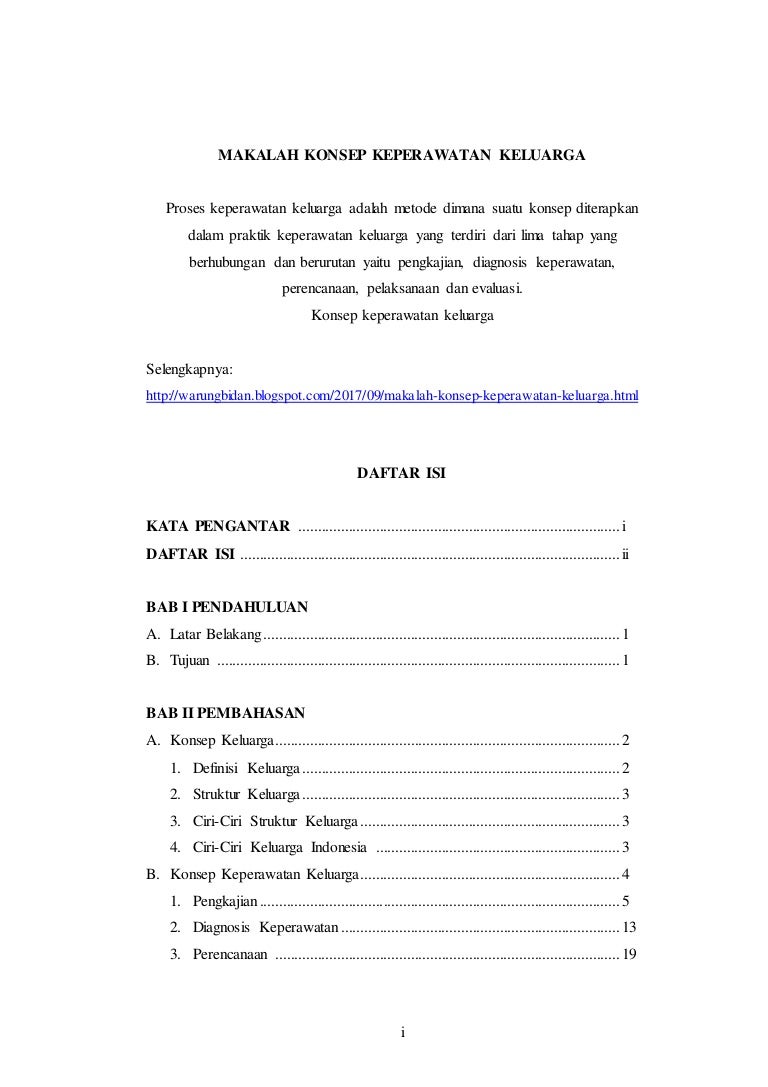 Konsep Keperawatan Keluarga