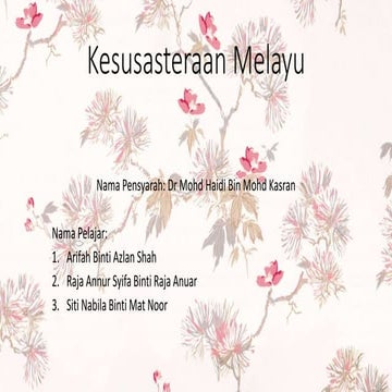 Konsep Kesusasteraan Melayu