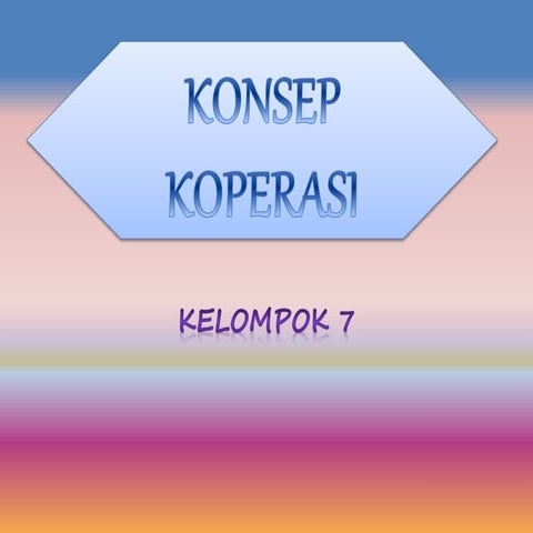Konsep Koperasi