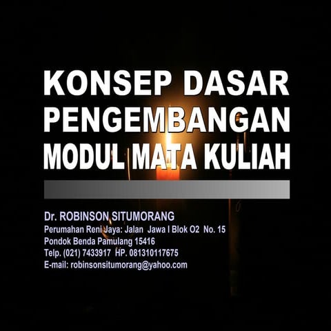 Konsep penulisan modul mata pelajaran