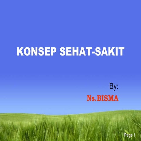KONSEP SEHAT SAKIT