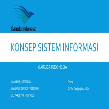 Konsep sistem informasi