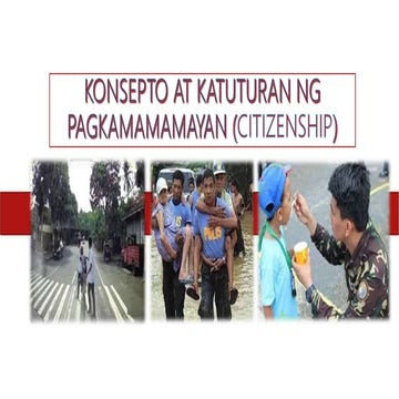 Konsepto at katuturan ng pagkamamamayan (citizenship) | PPTX