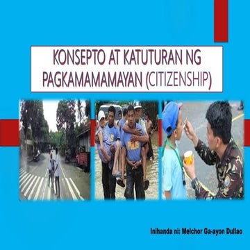 Konsepto at katuturan ng pagkamamamayan (citizenship)