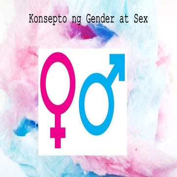 Konsepto ng gender at sex