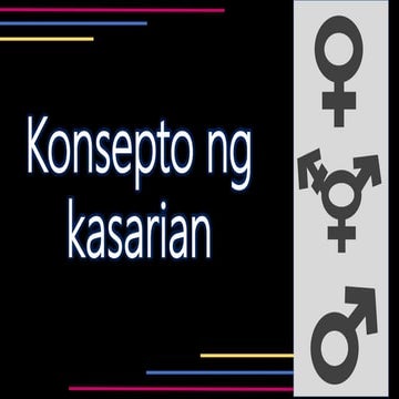 Konsepto ng gender at sex