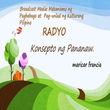 Konsepto ng pananaw komentaryong panradyo