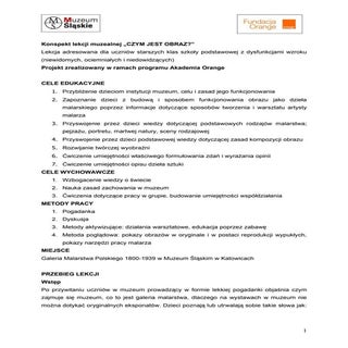 Konspekt lekcji muzealnej