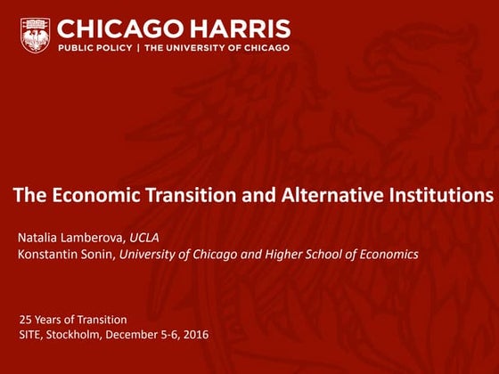 Economic Transition and the Rise of Alternative Institutions