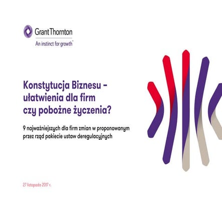 Konstytucja biznesu - ułatwienia dla firm czy pobożne życzenia? 