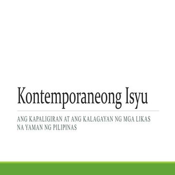 Kontemporaneong isyu