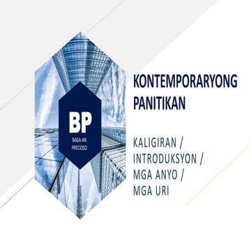 Kontemporaryong Panitikan