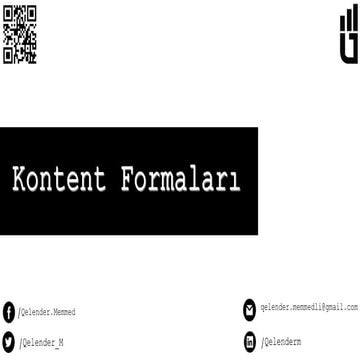 Kontent Formaları
