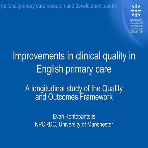 QOF improvements in Primary Care (2006)