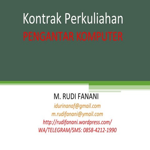 Kontrak perkuliahan