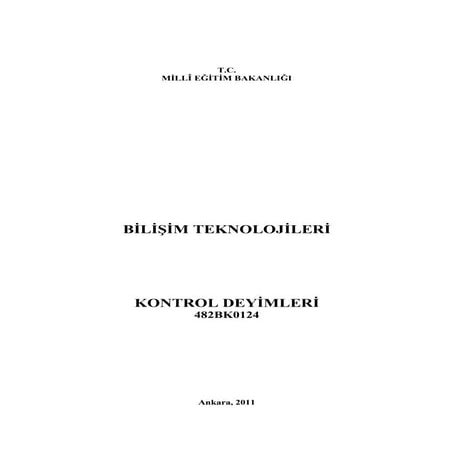Kontrol deyimleri