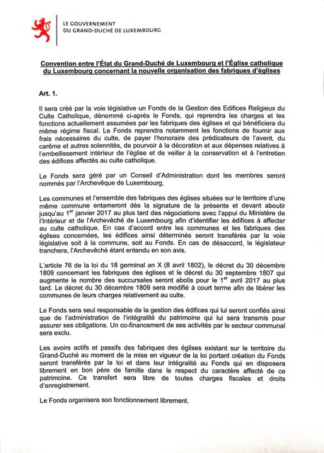 Konvention kirchenfabriken