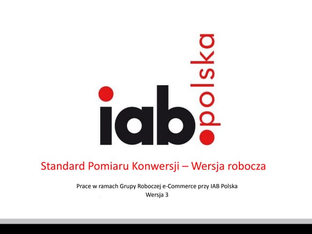Standard pomiaru konwersji w eCommerce