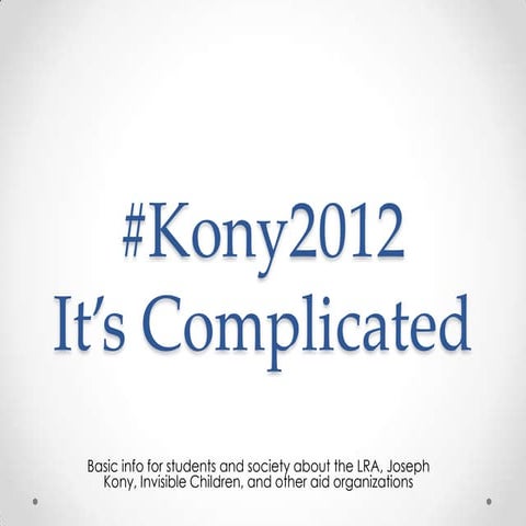 Joseph Kony and the LRA