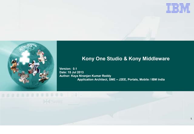 Kony one studio technical training