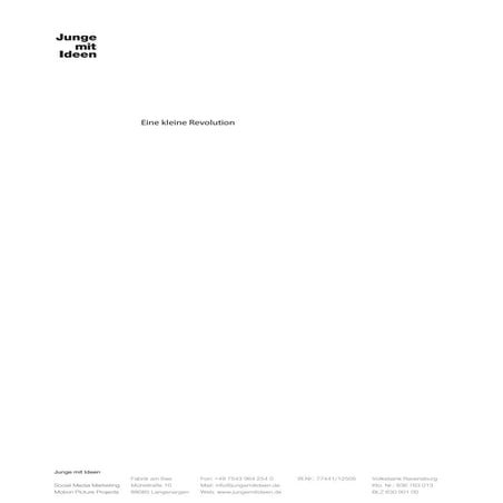 Eine kleine Revolution