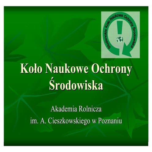Koło Naukowe Ochrony Środowiska