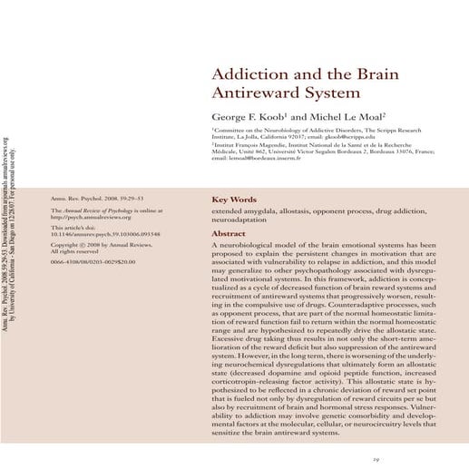 Appetitive vs Aversive Motivation in Addiction