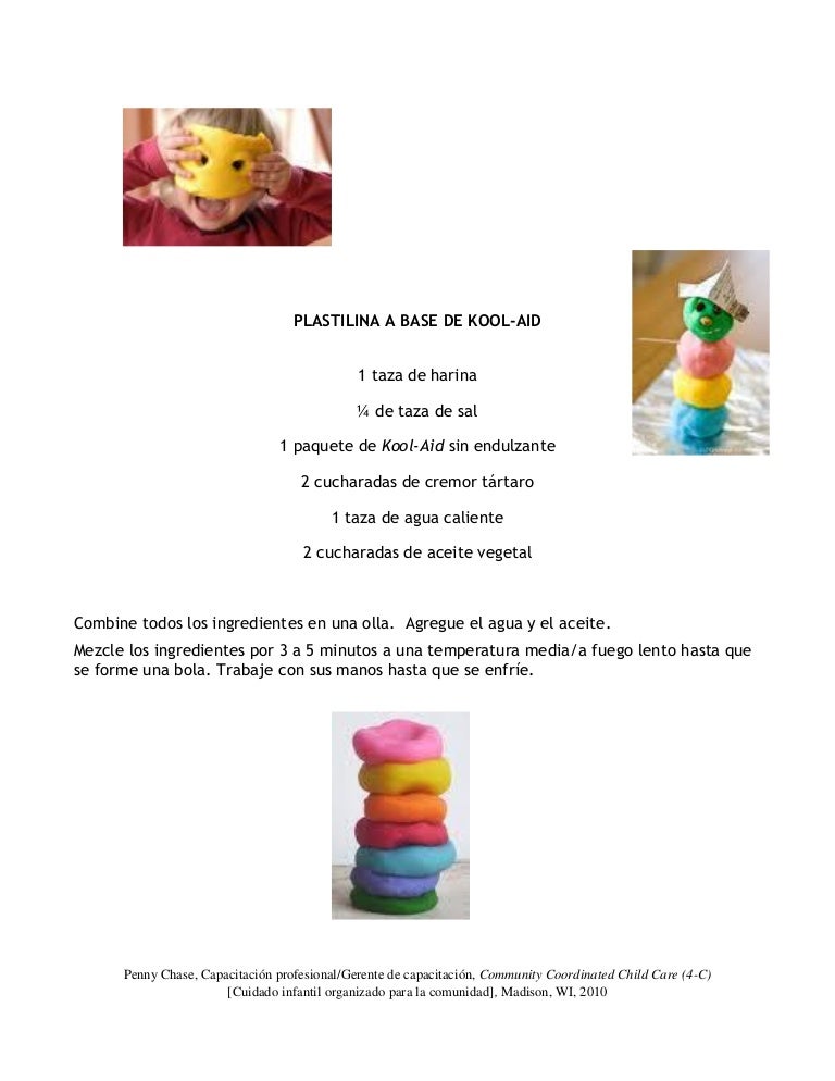 ingredientes plastilina play doh