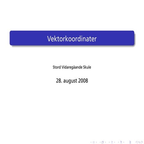 Vektorkoordinater