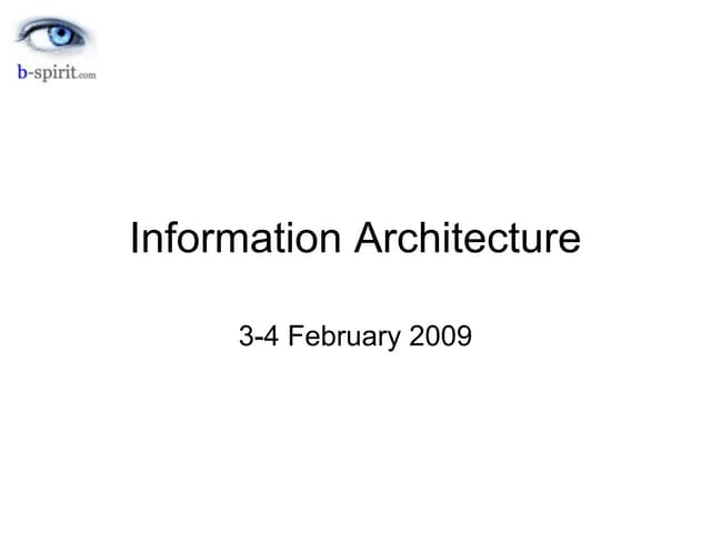 Information Architecture