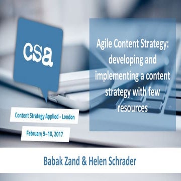 Agile Content Strategy: developing and implementing a content strategy with f...