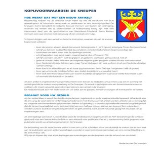 Kopijvoorwaarden  De  Sneuper, Hist...