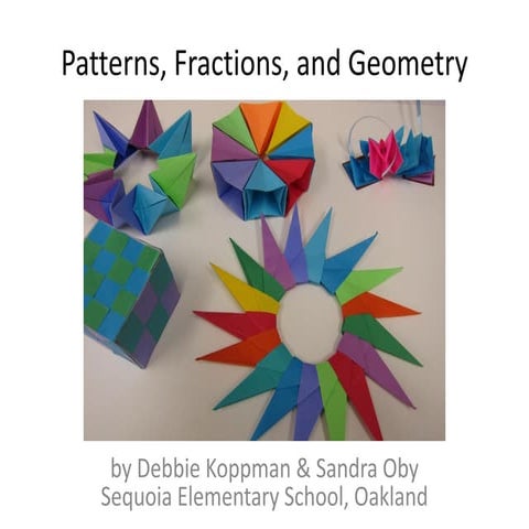 Koppman oby-patterns, fractions, and geometry