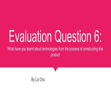 Evaluation 6 | PPT