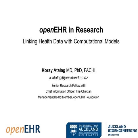 openEHR in Research: Linking Health Data with Computational Models