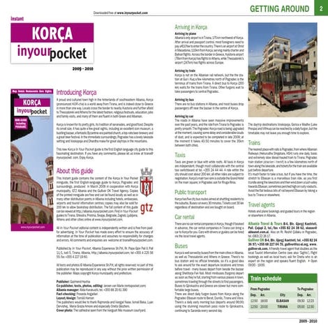 Korca pogradec guide 2010