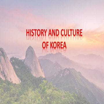 Korea history & culture